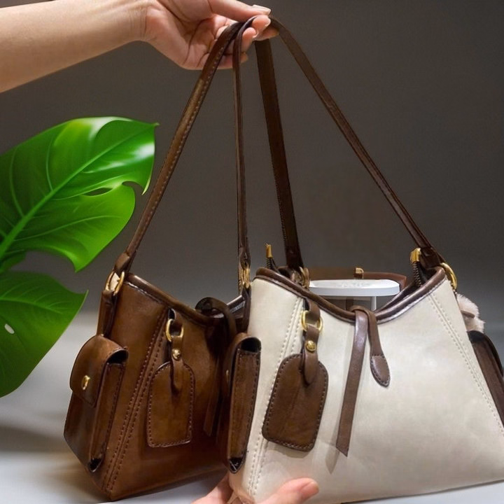 Túi Xách Nữ Da Nhăn Bóng, Tặng Kèm Móc Treo Siêu Đáng Yêu W718 - Winnie House