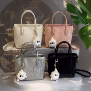 Túi Xách Nữ Da Nhung Tặng Kèm Charm Gấu Cute W712 - Winnie House