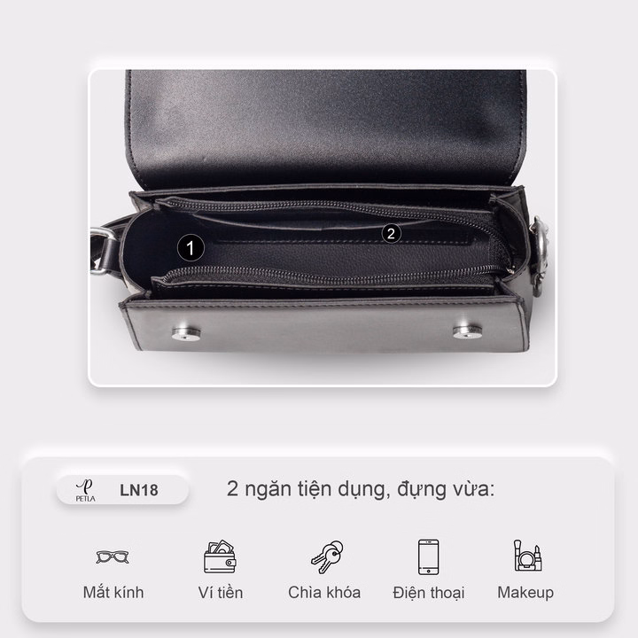 Túi Xách Đeo Vai Nữ Thời Trang Petla Ln18 - Ảnh 6