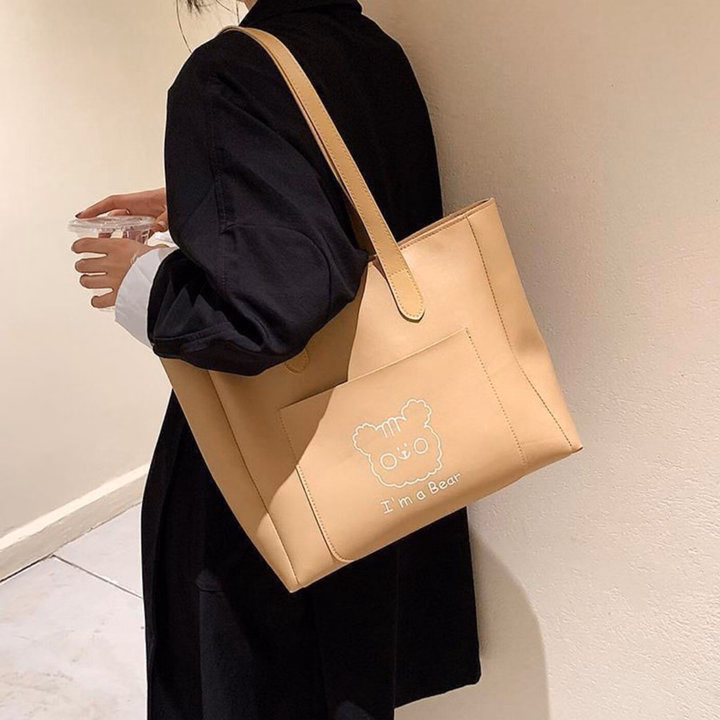 Túi Xách Nữ Công Sở Đeo Chéo Kèm Gấu Bông Đáng Yêu W53 - Winnie House - Ảnh 8