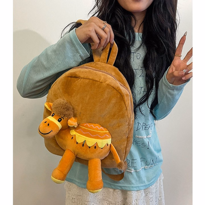 Balo Nhồi Bông Mầm Non Hoạt Hình Lạc Đà Siêu Dễ Thương A860 - Pipi Store - Ảnh 13