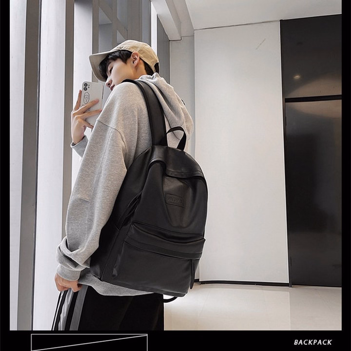 Balo Thời Trang Unisex Da Pu Chống Nước – Siêu Bền, Siêu Đẹp A207 - Pipi Store - Ảnh 8