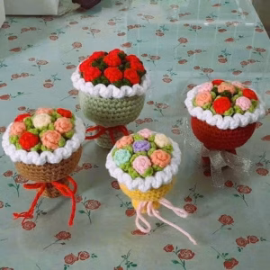 Bó Hoa Len Mini Thủ Công 04D2025 Yukishop