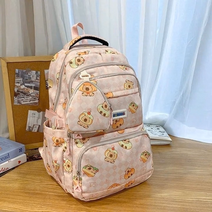 Balo Học Sinh Capipara Kèm Ví – Dễ Thương Và Tiện Lợi - Pipi Store - Ảnh 3