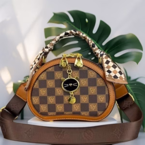 Túi Xách Nữ Tag Mèo Kẻ Caro Cực Xinh, Phong Cách Cực Tây W324 - Winnie House