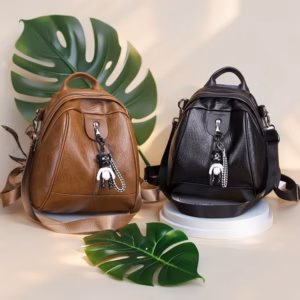 Balo Da Mềm Tặng Kèm Gấu Phong Cách Hàn Quốc Wh9, W411 - Winnie House