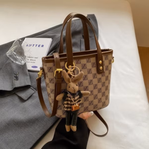 Túi Xách Nữ Kẻ Ô Tặng Thỏ Bông, Phong Cách Cô Nàng Hiện Đại W524 - Winnie House