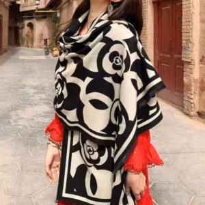 Khăn Quàng Cổ Khăn Choàng Cổ Hoa Trà Siêu Vip Sang Trọng Dành Cho Nữ