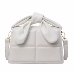 Túi Da Trơn Trần Chỉ, Thanh Lịch Phối Nơ Sang Trọng W577 - Winnie House