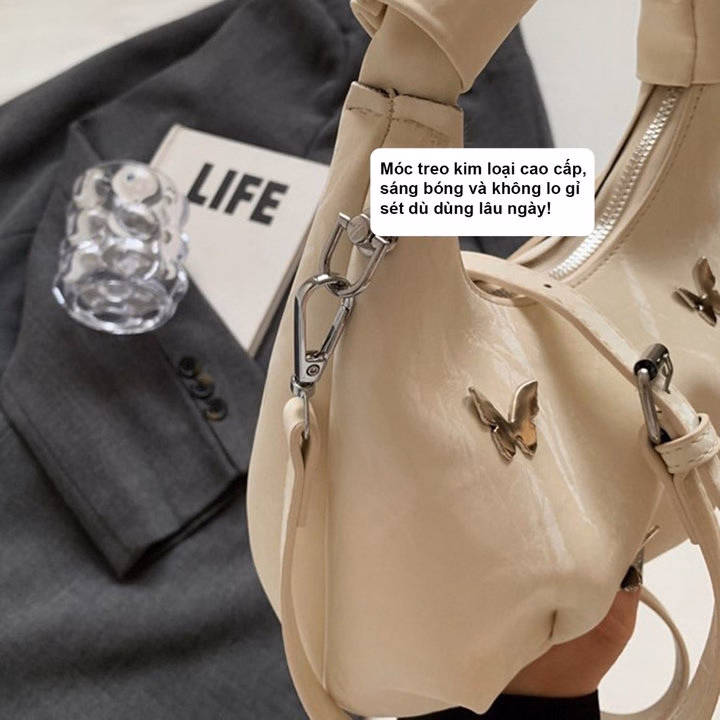 Túi Đeo Chéo, Xách Tay Nhung Quai Rúm, Tặng Kèm Móc Treo W599 - Winnie House - Ảnh 10