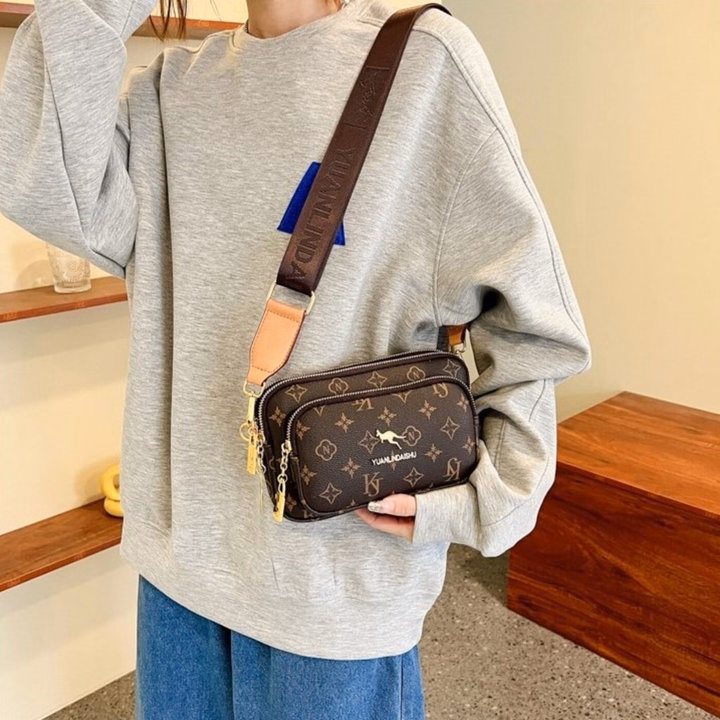 Túi Xách Hoa Văn Dây Bản To W615, Phong Cách Cổ Điển Xu Hướng Mới - Winnie House - Ảnh 3