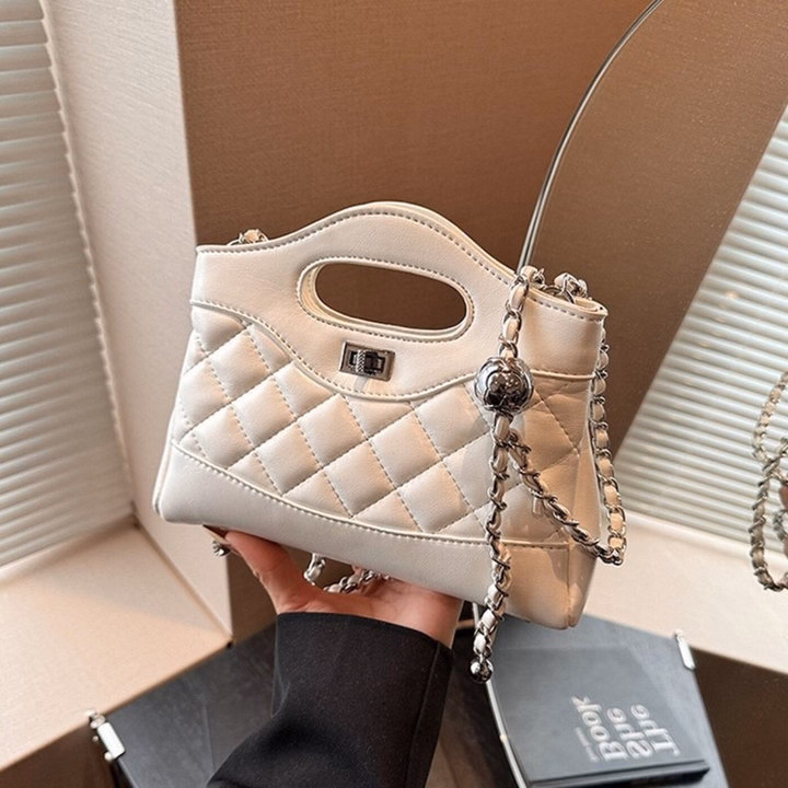 Túi Xách Nữ Chần Chỉ Phối Dây Da Đan Xích Cực Sang W629 - Winnie House - Ảnh 3
