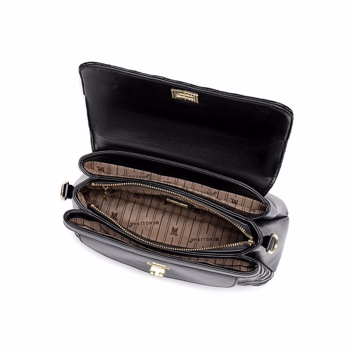 Túi Xách Nữ Chần Chỉ Khóa Gập Có Quai Xách – Sang Trọng, Thanh Lịch W661 - Winnie House - Ảnh 4