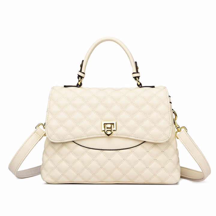 Túi Xách Nữ Chần Chỉ Khóa Gập Có Quai Xách – Sang Trọng, Thanh Lịch W661 - Winnie House - Ảnh 2