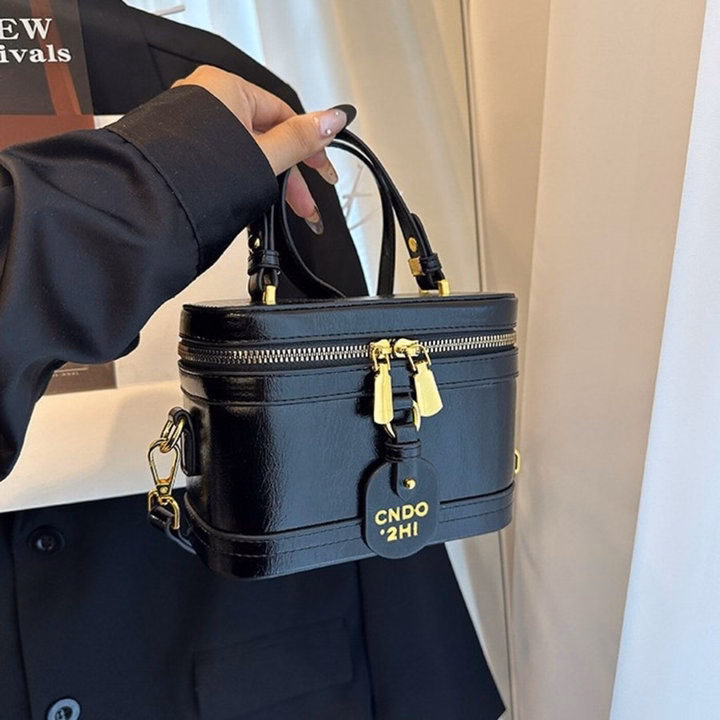 Túi Xách Nữ Dáng Hộp Da Nhăn Bóng Cực Xinh – Đựng Vừa Điện Thoại W666 - Winnie House - Ảnh 7