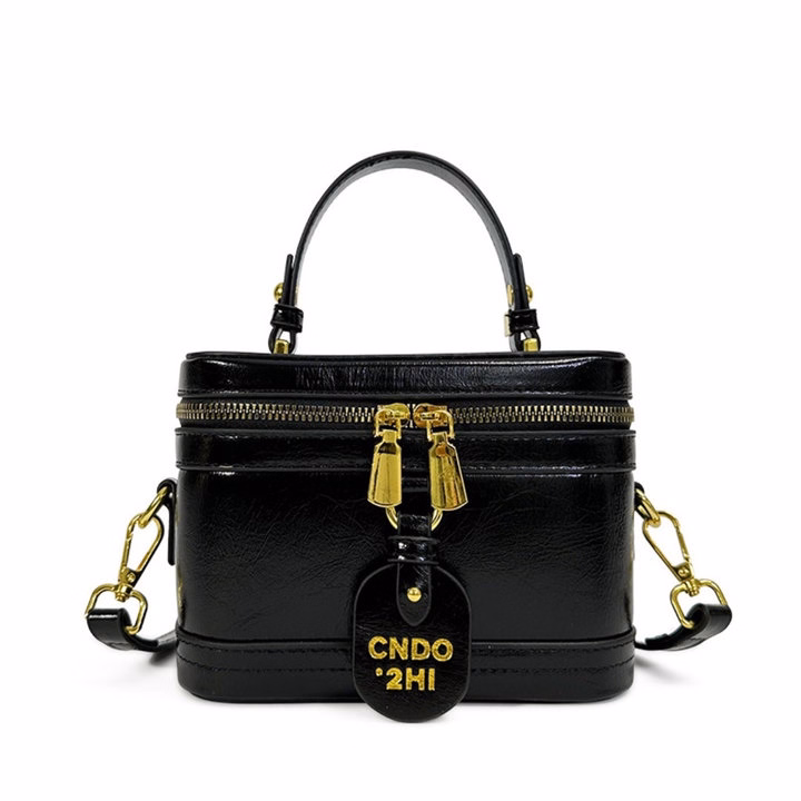 Túi Xách Nữ Dáng Hộp Da Nhăn Bóng Cực Xinh – Đựng Vừa Điện Thoại W666 - Winnie House - Ảnh 2