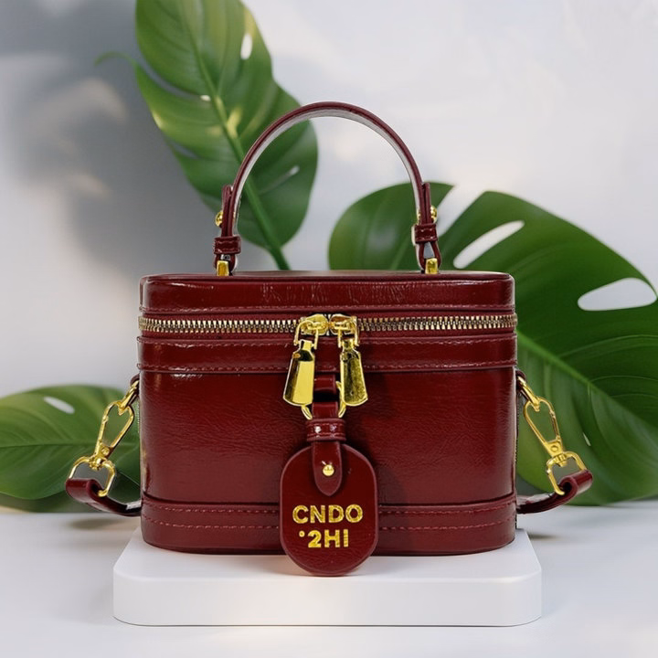 Túi Xách Nữ Dáng Hộp Da Nhăn Bóng Cực Xinh – Đựng Vừa Điện Thoại W666 - Winnie House