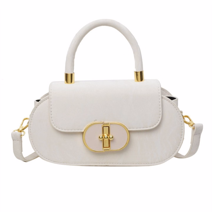 Túi Đeo Chéo Nữ Da Nhung Khóa Xoay Đá, Dáng Xinh Thanh Lịch W671 - Winnie House - Ảnh 3