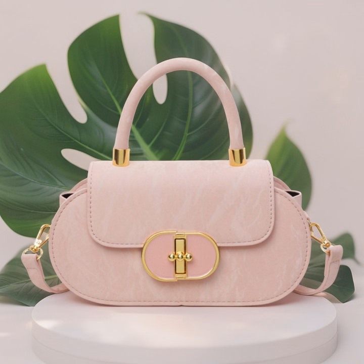 Túi Đeo Chéo Nữ Da Nhung Khóa Xoay Đá, Dáng Xinh Thanh Lịch W671 - Winnie House