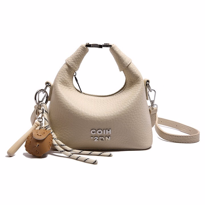 Túi Xách Nữ Cầm Tay Da Nhám Sang Trọng Kèm Móc Charm W687 - Winnie House - Ảnh 2
