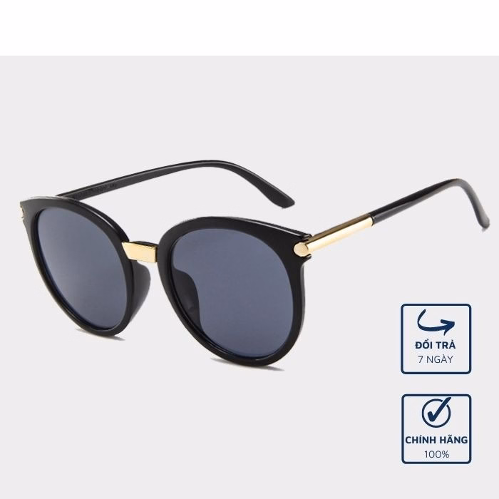 Mắt Kính Nữ Chống Trầy Chống Tia Uv400 Màu Đen - Pg Fashion - Ảnh 2