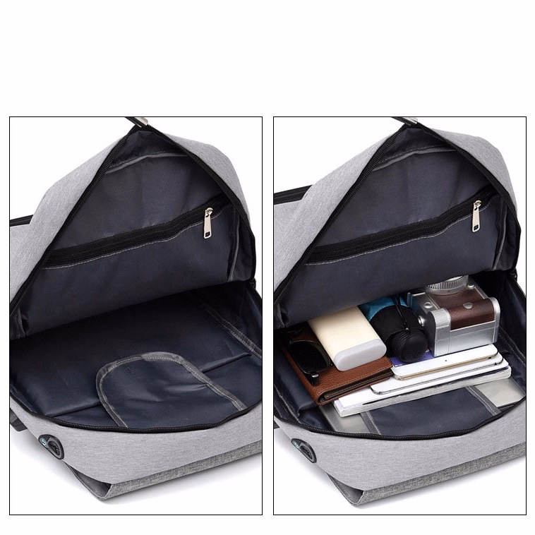 Balo Unisex Thời Trang Cao Cấp Có Phản Quang & Cổng Sạc Usb Hr265 - Haras - Ảnh 4