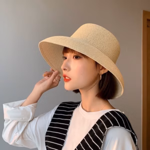 Nón Cói Lồng Đèn Trơn Cs004 - Cói Su