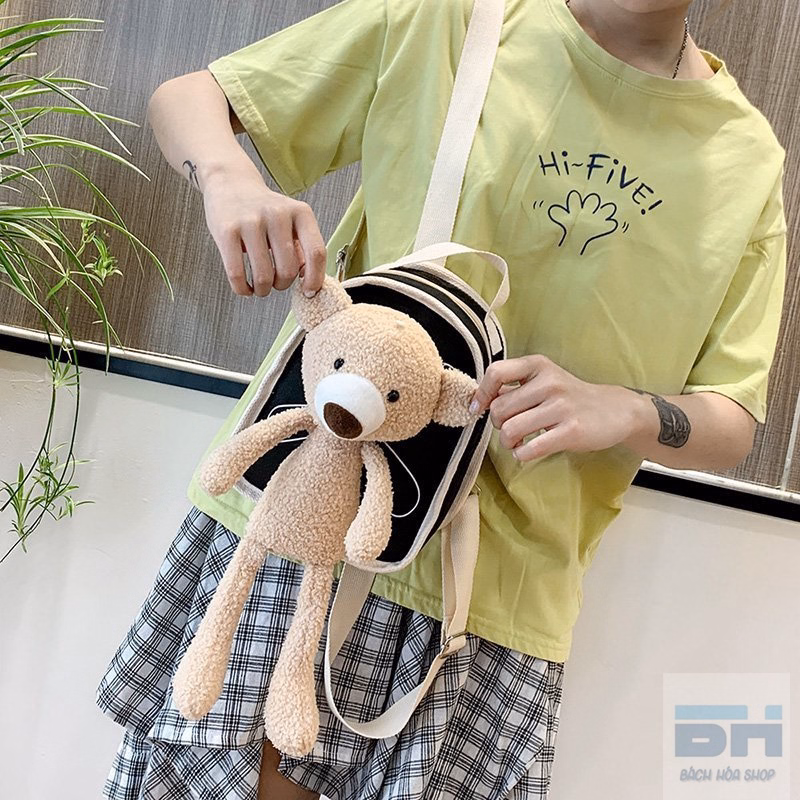 Balo Vải Canvas Hình Chú Gấu Xinh Xắn Cho Bé Mẫu Giáo, Nhà Trẻ - Bh Kids - Ảnh 14