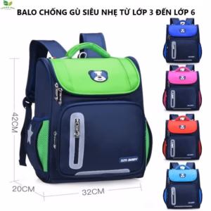 Balo Chống Gù Sm Baby Siêu Nhẹ Cho Bé Từ Lớp 3 Đến Lớp 6 - Sương Mai
