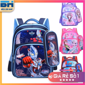 Balo Mẫu Giáo, Học Sinh Tiểu Học, Hoạt Hình 3D Tặng Kèm Hộp Bút - Bh Kids