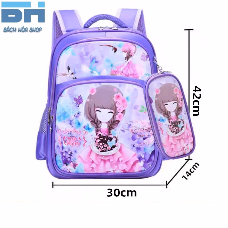 Balo Mẫu Giáo, Học Sinh Tiểu Học, Hoạt Hình 3D Tặng Kèm Hộp Bút - Bh Kids - Ảnh 12