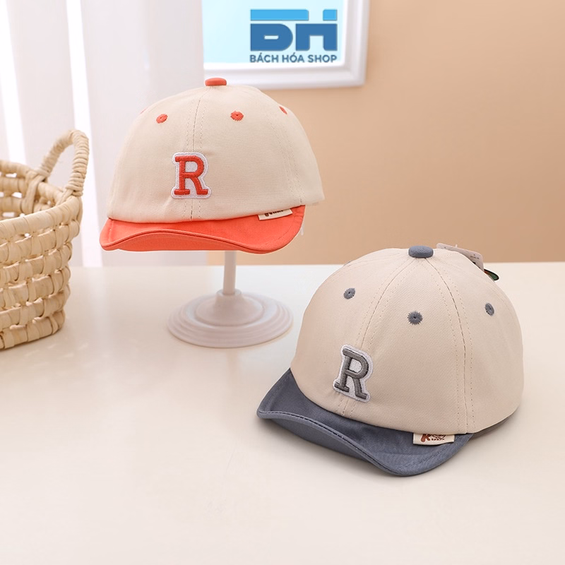 Mũ Nón Lưỡi Trai Cho Bé Phong Cách Thời Trang, Họa Tiết Chữ Cái (Mũ R) - Bh Kids - Ảnh 6