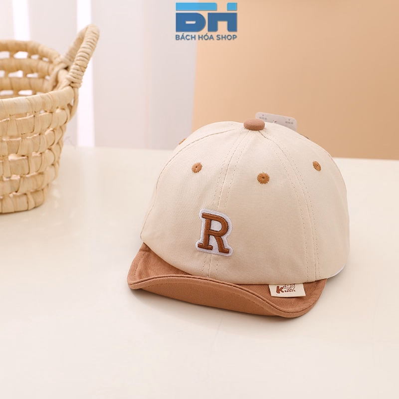 Mũ Nón Lưỡi Trai Cho Bé Phong Cách Thời Trang, Họa Tiết Chữ Cái (Mũ R) - Bh Kids - Ảnh 7