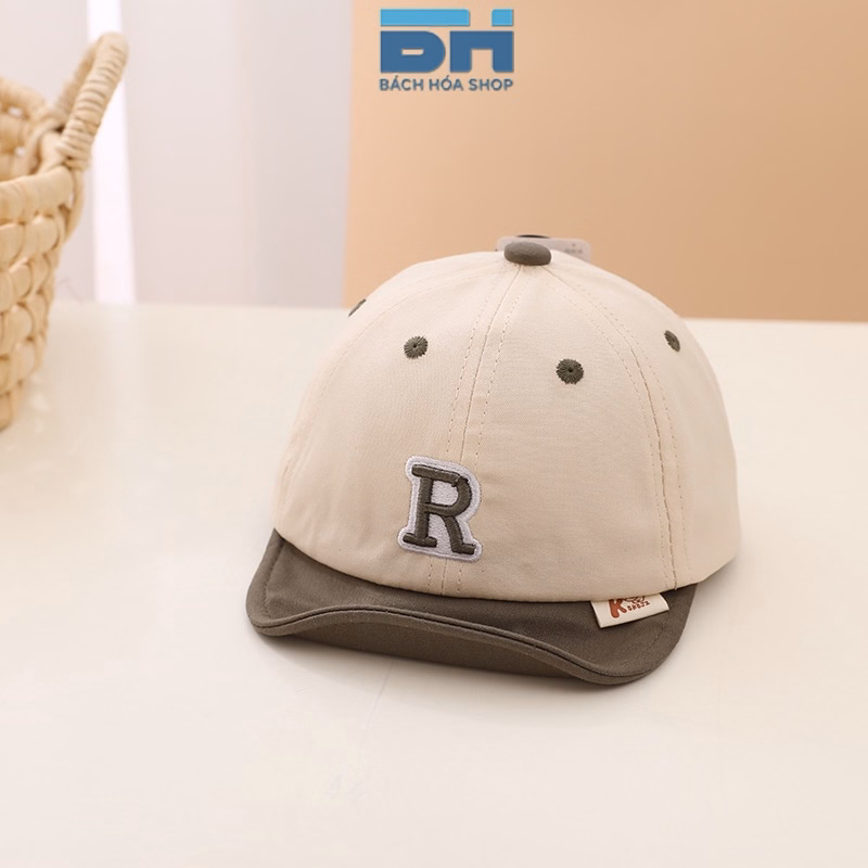 Mũ Nón Lưỡi Trai Cho Bé Phong Cách Thời Trang, Họa Tiết Chữ Cái (Mũ R) - Bh Kids - Ảnh 12