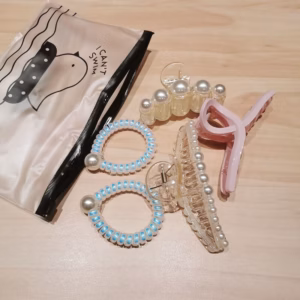 Set 5 Cái Bộ Kẹp Tóc Và Dây Buộc Tóc - Su