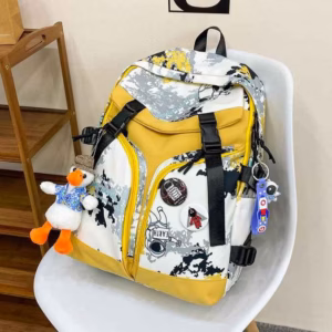 Balo Họa Tiết Thời Trang Hàn Quốc Nhiều Ngăn Hr313 - Haras (Tặng Kèm Móc Khóa Phi Hành Gia)