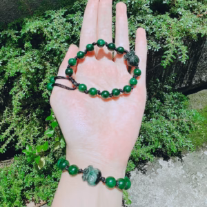 Vòng Tay Ngọc Cẩm Thạch Kết Túi Tiền May Mắn - Thắng Giang