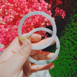 Vòng Tay Cặp Ngọc Cẩm Thạch Thiên Nhiên Vân Giao Động - Thắng Giang