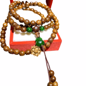 Vòng Tay Sen Trầm Hương Tốc Phối Túi Tiền Ngọc Cẩm Thạch Thiên Nhiên - Thắng Giang