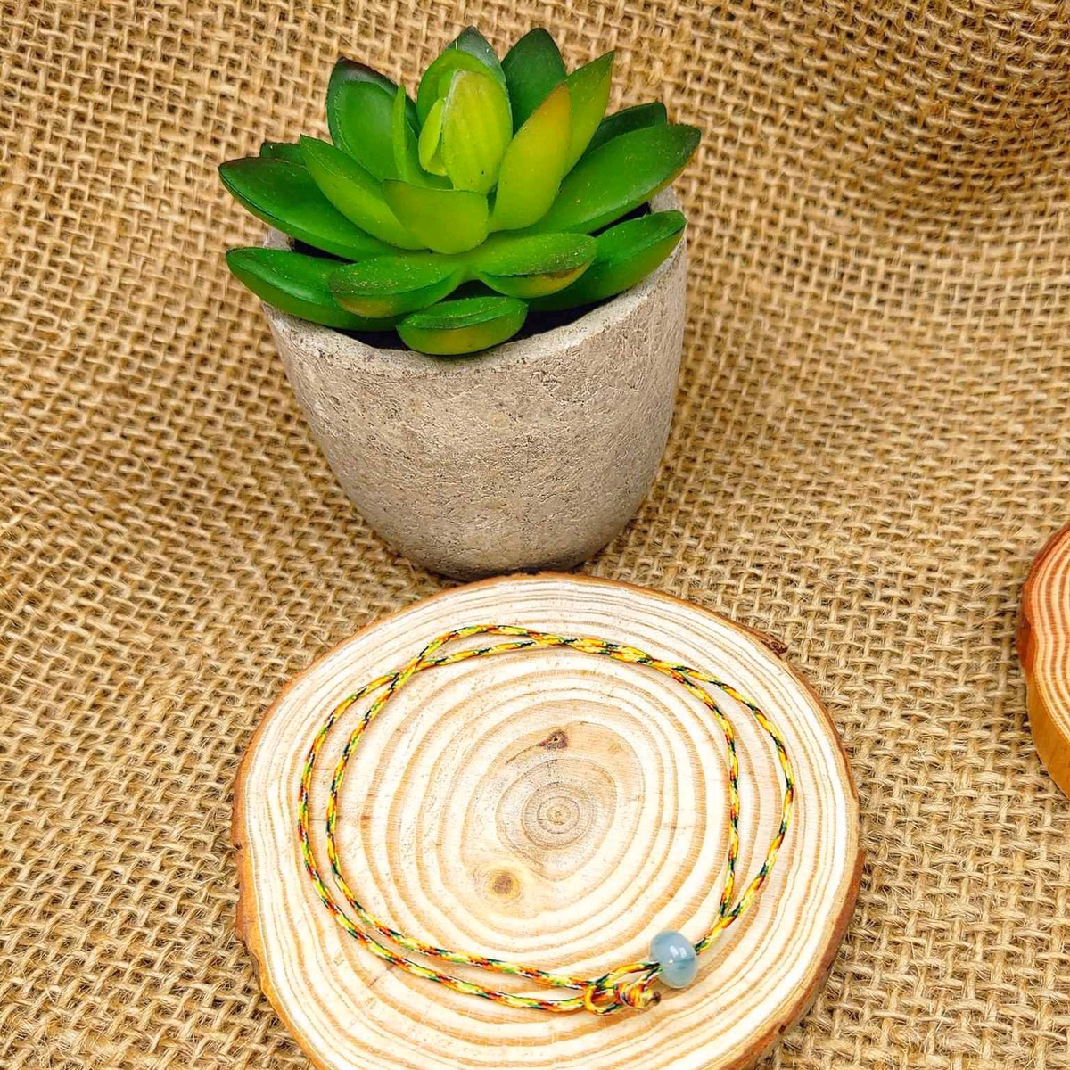 Vòng Tay Chỉ Ngũ Sắc May Mắn Điếu Cẩm Thạch - Thắng Giang