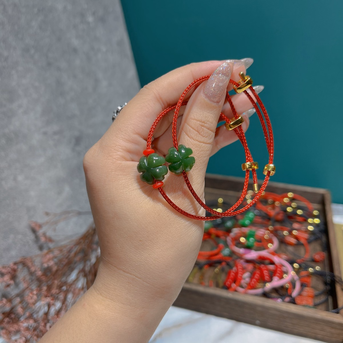 Vòng Tay Cỏ Bốn Lá Ngọc Bích Thiên Nhiên - Thắng Giang - Ảnh 6