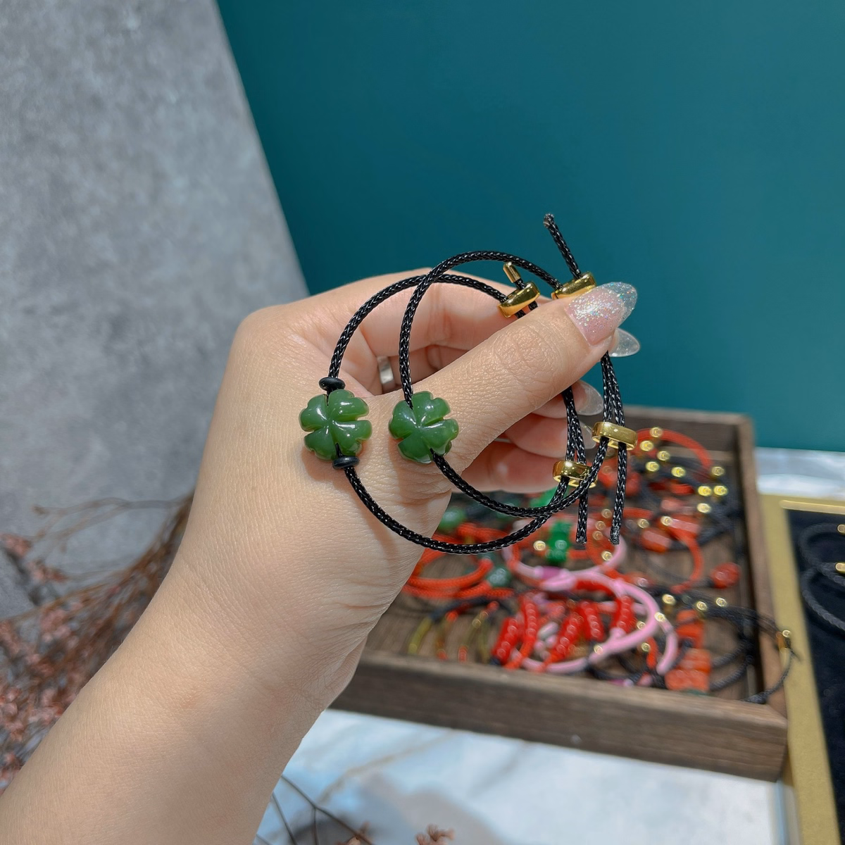 Vòng Tay Cỏ Bốn Lá Ngọc Bích Thiên Nhiên - Thắng Giang - Ảnh 5