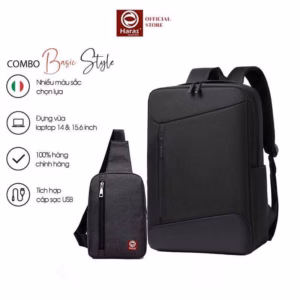 Combo Balo Laptop Cao Cấp Hr317 Và Túi Đeo Chéo Cá Tính Hr147 - Haras