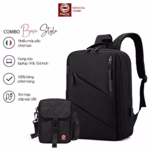 Combo Balo Laptop Năng Động Trẻ Trung Hr298 Và Túi Đeo Mini Hr281 - Haras