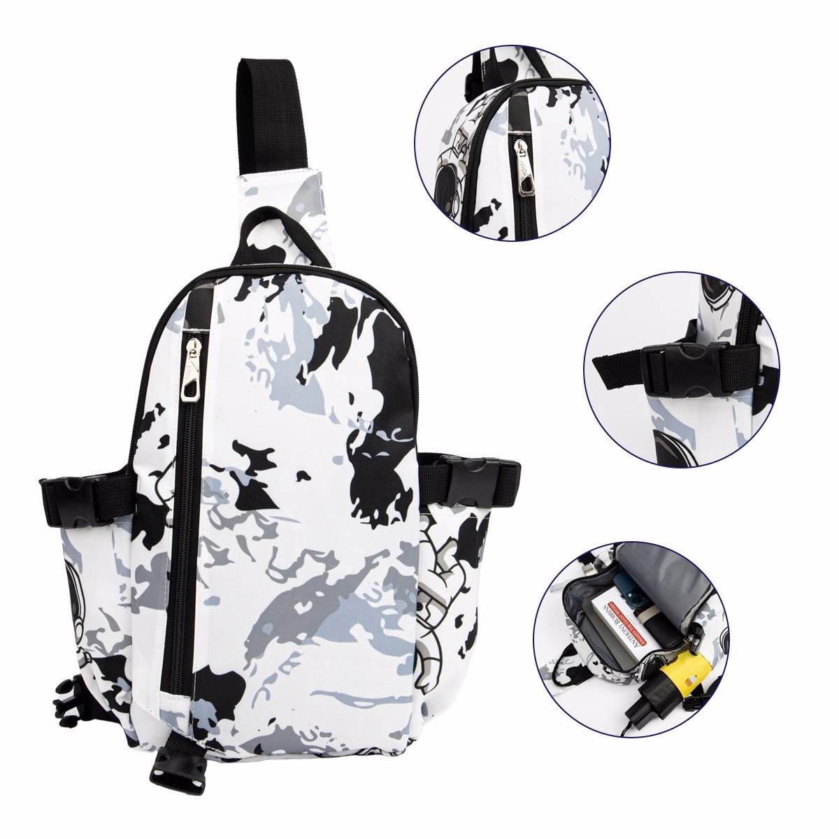 Túi Đeo Chéo Họa Tiết Unisex Thời Trang - Vanass - Ảnh 5