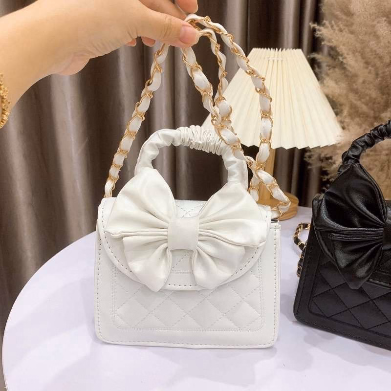 Túi Xách Nữ Gắn Nơ Xinh Tm04 - Kk Store - Ảnh 3