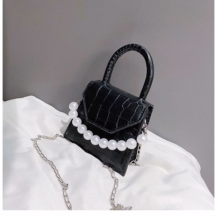 Túi Xách Nữ Mini Da Rắn Phối Chuỗi Ngọc Trai Tm07 - Kk Store - Ảnh 2