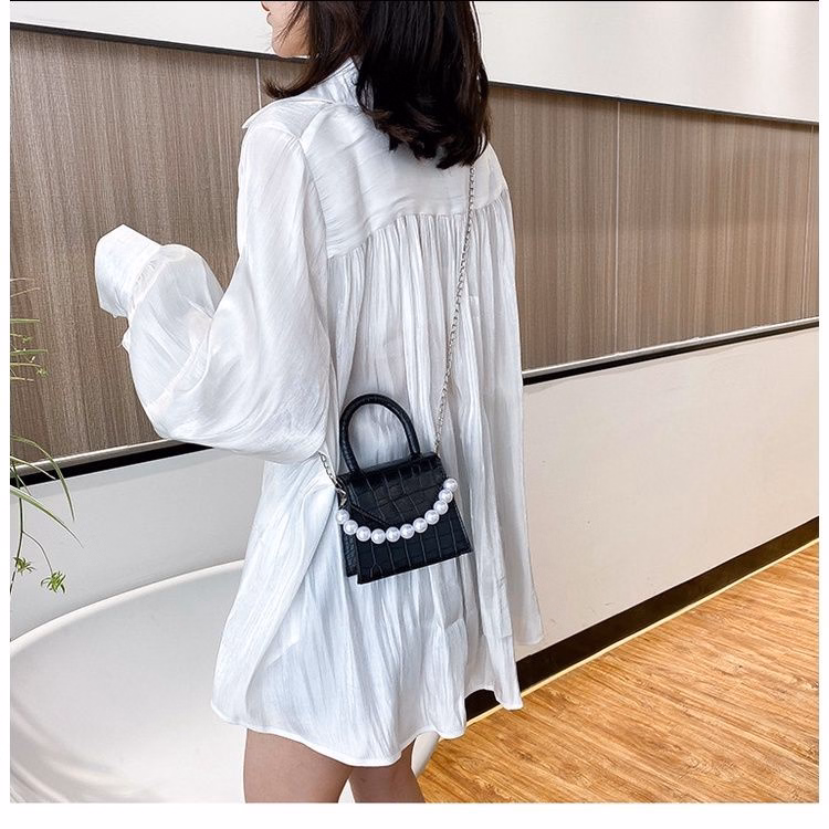 Túi Xách Nữ Mini Da Rắn Phối Chuỗi Ngọc Trai Tm07 - Kk Store - Ảnh 7