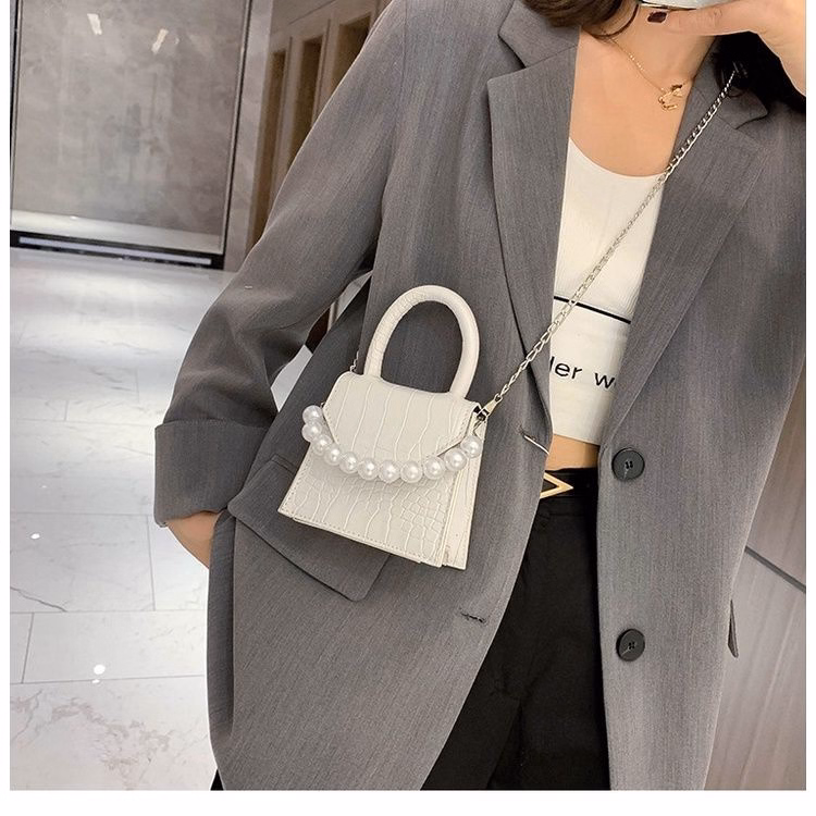 Túi Xách Nữ Mini Da Rắn Phối Chuỗi Ngọc Trai Tm07 - Kk Store - Ảnh 6