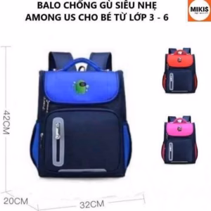 Balo Chống Gù Among Us Siêu Nhẹ Cho Bé Từ Lớp 3 Đến Lớp 6 - Sương Mai